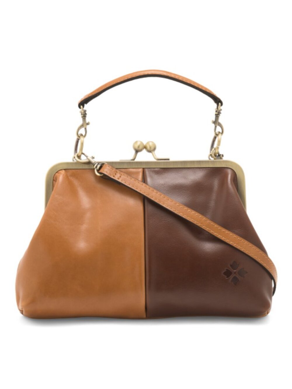 PATRICIA NASH Leather Kiss Lock Vione Framed Top Handle Crossbody - Picture 5 of 5